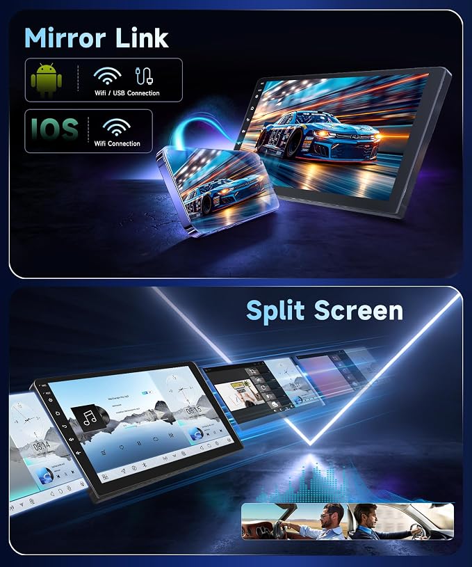 Qualcomm 8Core 4+64G Car Stereo for Chevrolet Chevy Camaro 2008-2015 Wireless CarPlay/Android Auto Android Radio 9" IPS Touch Screen,BT5.1,DSP Hi-Res,5G WiFi,GPS,SWC,Backup Camera