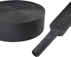 Heat Shrink Braided Sleeving, 2:1 Ratio Shrinkable Fabric Tubing Sleeve Abrasion Protection Cable Wire Sheath (1-3/8"-15ft)