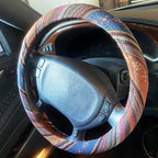 Boho Steering Wheel Cover for Women Men Baja Blanket Enthic Car Steering Wheel Cover Ethnic Car SUV Wheel Protector, Breathable, Anti-Slip, Odorless, Universal Fit 14.5-15 Inch