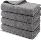Professional Large Microfiber Car Drying Towels 4 Pack, Lint Free, Scratch Free, Highly Absorbent Drying Towel for Cars, SUVs, RVs, Trucks, and Boats,31" x 24 ",Grey