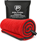 Car Drying Towel 24”x36”, 1400 GSM Twisted Loop Microfiber, Ultra Absorbent, Streak-Free, Lint-Free, Scratch-Free for Car, Truck & SUV, Quick Drying in Fewer Passes (Red)