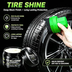 XINDELL Wheel & Tire Cleaning Kit, Deep-Reach Wheel Brush Set for Rims, Spokes, Lug Nuts and Tire Sidewalls, Scratch-Safe Car Detailing Tools with Covered Tire Shine Applicator | Not Just a Brush — A Complete Tire & Wheel Care System