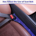 Bling Blue Car Seat Gap Filler 2 Pack Handmade Crystal Rhinestone Diamond Blue Gap Filler for Car SUV Truck Blue Bling Car Accessories for Women(Blue)