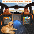 TNELTUEB Dog Car Seat Cover with Bed Mat, Back Seat Extender for Dogs (Black)
