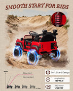 Ford Bronco Raptor Licensed 12V Ride on Toys, Kids Ride on Car with Remote Control, Electric Car for Toddler with Smooth Start, Openable Doors, MP3 Player, 3 Speeds (12V, Red)