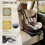 Pet Bench Seat Covers for Mid-Size Sedans and SUVs, Heavy Duty Nonslip Car Seat Protector for Child Car Seat, Waterproof Back Seat Covers for Dogs and Kids, Armrest & Seatbelt Access(Beige)