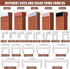 Rubber Edge Trim, Flexible Edge Banding, 5/8"(16mm) U Channel Furniture Edge Protector, Self Adhesive Edge Guards for Plywood, Wood, Glass Parts, 20Ft, Brown Color
