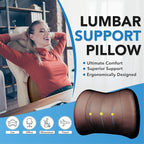 Lumbar Support Pillow for Car, Car Seat Back Support for Driving | Memory Foam Car Lumbar Support for Driving Seat, Car Back Cushion, Adjustable Straps, Lower Back Pillow, PU Leather, Brown
