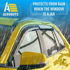 Extra Durable Window Deflectors Tape-On Window Visors Rain Guards Fit for Toyota RAV4 2019-2025, Sun Visors, Wind Vent for Shades, Exterior Car Accessories - 4 pcs. AG0912