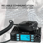 MB1 AM/FM CB Radio Kit, Portable CB Mobile Radio Kit with 5W Mini External Speaker and Magnetic Antenna, Noise Reduction, Emergency Channel 9/19, VOX, CB Radios Long Ranges for Trucker