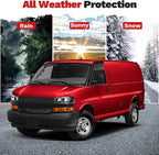Express Van Rain Guards - Window Visors for Chevrolet/Chevy Express Van/GMC Savana 1996-2025 2026, Outside-Mount Side Window Wind Deflectors for Savana Accessories, Vent Visors Rainproof