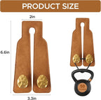 4 PCS Leather Car Seat Hooks for Headrest, Vehicle Hanger Storage Organizer Universal for Handbag Purse, Car Accessories Gift (Brown-Gold-4 PCS)