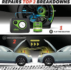 50154 Emergency Roadside Kit with Flat tire Repair and Booster Cables for Compact Cars, Standard Cars and Crossovers
