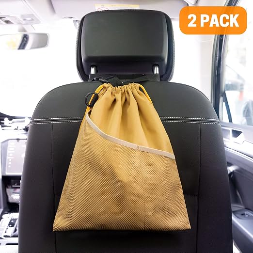 2PCS Hanging Car Garbage Can - Waterproof Leakproof Trash Bag | Car Trash Can with Durable Leakproof Lining, Keeps Vehicle Clean and Neat