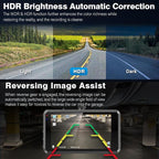 SHRINLUCK 2K Dual Dash Camera for Cars, Free 64G SD Card, FHD 2K+1080P Dash Cam Front and Rear,3.2'' IPS Screen,176° Wide Angle Dashcam,24H Parking Monitor,G-Sensor,Loop Recording,Night Vision,WDR