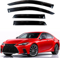 KPY Rain Guards Fit for 2021-2025 Lexus IS300 IS350 IS500, Out-Channel Window Visors Vent Wind Deflectors 4PC, Car Accessories for 21-25 Lexus is Series