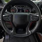 Car ABS Carbon Fiber Trim Sticker Interior Decal for 2019-2025 Chevy Silverado Blazer | for 2021-2024 Tahoe Suburban 1500 2500 3500 HD Accessories