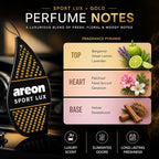 SL-Gold-12 Sport LUX Cardboard Air Freshener, Gold, 12 Pack