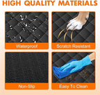 Backseat Cover for Dogs, Waterproof and Non-Slip Pet Bench Seat Covers, Car Seat Protector for Back Seat, Universal Size Rear Car Seat Cover Fits Cars, Trucks and SUVs, M-Black
