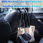 Car Seat Headrest Hook,8 Pack- (Black) | For Organizer Universal for Handbag/Purse/Gym Bag/Hat/Groceries Car Accessories, Car Back Seat Headrest Hook