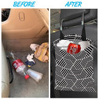 Car Trash Bag Hexagonal Geometric Car Garbage Bag Hanging Car Trash Can for Back Seat with Drawstring, Waterproof Garbage Bags for Car Accessories Vehicle Travelling Camping Outdoor