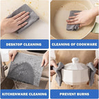 55 Pack Microfiber Cleaning Cloth Roll, Tear Away Reusable Towels, 11" X 9", Ultra Absorbent & Lint Free Cloth for Cars, Kitchen, Window, Home and Shop, Grey