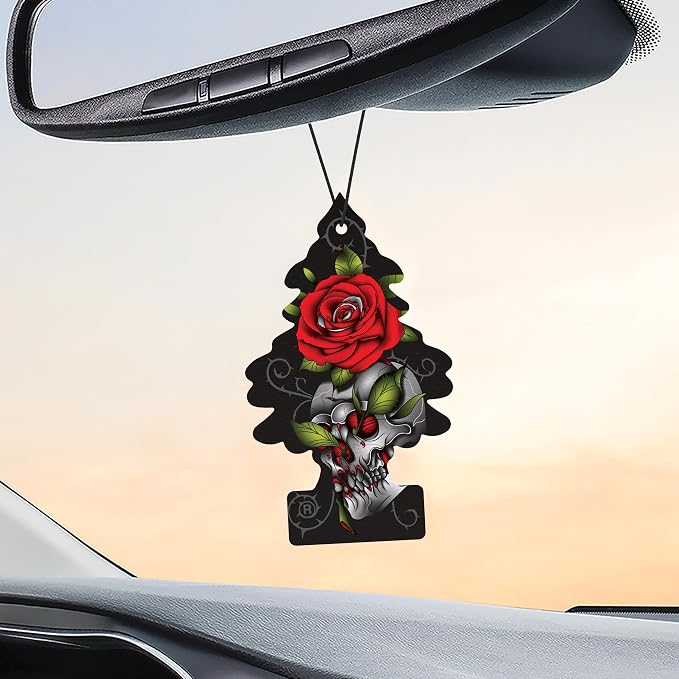 Car Air Freshener | Hanging Tree Provides Long Lasting Scent for Auto and Home | 24 Air Fresheners |Rose Thorn
