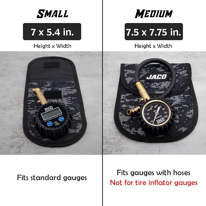 JACO Utility Tool Pouch | Multi-Purpose Storage Pouch for Tire Gauges, Tools, & Accessories (Digital Camo)