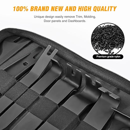 238Pcs Trim Removal Tool, Auto Push Pin Bumper Retainer Clip Set Fastener Terminal Remover Tool Adhesive Cable Clips Kit Car Panel Radio Removal Auto Clip Pliers, Black