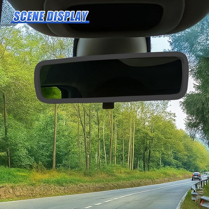 YoRise Car Rear View Mirror Protector Frame, Rearview Edge Cover (Black) | Car Rearview Mirror Cover, Car Mirror Decoration Protector Accessories for Most Cars