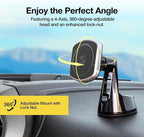 MP2WD-XTSP MagicMount Pro2 Magnetic Car Phone Holder - Ultimate Magnetic Car Mount for Windshield or Dashboard with Suction Cup - Compatible with MagSafe, iPhones, Galaxy, Pixel & Smartphones