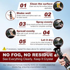 Anti Fog Spray for Glass & Windshield Defogger – 24H Long Lasting Prevention for Car, Mirrors, Windows, Goggles, Shower Door – Streak-Free & Instant Clear with Microfiber Towel, 120ml/4oz