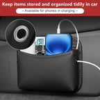 Car Seat Side Storage Pocket, Small Car Seat Organizers PU Leather Car Console Organizer Pocket Multifunctional Console Side Organizer Bag for Phone, Keys, Sunglass, Wallet, 1Pack