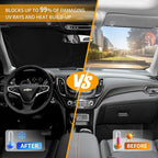 for Subaru Impreza Windshield Sun Shade Fit for Crosstrek Baja XV Crosstrek 2012-2025 Foldable Sunshade Car Sun Visor Cover Protector 210T Reflective Shade Blocks UV Rays Car Accessories L