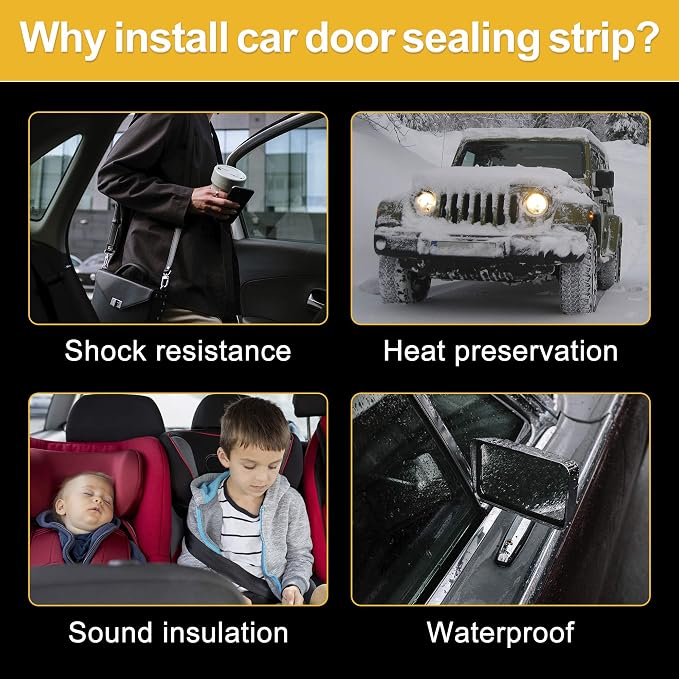 4m x 23mm Universal Car Z Shape Rubber Weather Waterproof Strip Seal Edge Protector