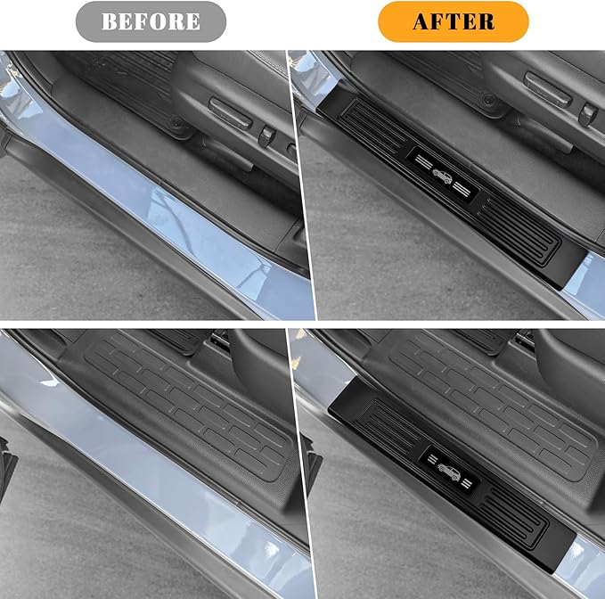 4PCS Car Door Edge Guards Door Sill Protector for Honda Passport 2019-2025 2026 Accessories ABS Plastic Material Matte Black Car Door Threshold Protection