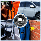 20Ft (6.1m) Car Door Edge Guards, U-Shaped Black Car Door Protector, Automotive Door Entry Guard Fit for Most Vehicles, Built-in Metal Clips, No Need Adhesive, Easy to Cut
