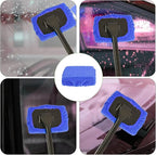 5 PCS Microfiber Cleaning Cloth for Windshield Cleaner, Reusable Microfiber Pads for Car Window Cleaning Tools, Interior Auto Glass Bonnets, Soft Lint-Free Washing Covers Fit 4X6 Inch Tools (Blue)