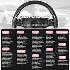 Steering Wheel Cover for Car, Standard Size 14.5-15 inch, Auto Interior Accessories, Black and Pink
