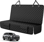 Back Seat Cover for SUV - Waterproof Non-Slip Dog Seat Cover for Toyota Tacoma/Jeep Grand Cherokee/Ford Explorer/Ranger/Chevrolet Colorado, Durable Scratch-Proof Bench Seat Cover for Dog