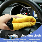 9 Pcs Car Detailing Brushes Kit, Car Interior Cleaning Supplies with Cleaning Gel | car detailing brushes, cleaning gel & microfiber cleaning cloth, Safe for leather, vents, dash. Ideal for truck, auto, RV