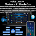 Double Din Car Stereo with Dash Cam | 7INCH Touchscreen Car Radio Receivers Support with Apple Carplay & Android Auto, Bluetooth, Backup Camera, Mirror Link, Voice Control, SWC, FM/USB/TF/AUX
