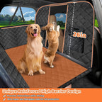 2026 Upgraded Back Seat Extender for Dogs - Large Hard Bottom Dog Car Seat Cover Holds 550lbs, Waterproof Dog Hammock Pet Bed with High-Density Foam Non-Slip Backseat Protector