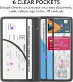 CoBak Car Registration and Insurance Holder - Vehicle Glove Box Car Organizer,Auto Truck Comparment Accessories Case with Magnetic Closure for Essential Document,Driver License,Cards