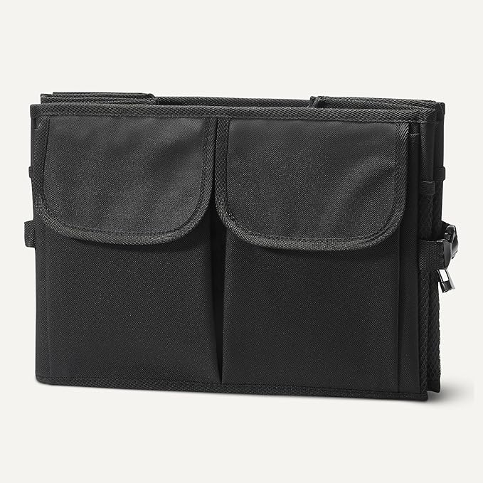 Trunk Organizer for Car, Multi-Compartment Car Storage, Foldable, 13.5 Gallon, Black