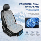 2026 Upgraded Ventilated Seat Cushion, 12V-24V Cooling Car Seat Cover for Front Seat, Cooled Seat Pad for Office Chair Sofa Car SUV Truck Universal Fit,Silver Gray