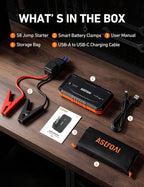 S8 Car Battery Jump Starter 1500A – Portable 12V Lithium Jump Box with 3 Mode Flashlight, Power Bank & Smart Jumper Cables - for 6.0L Gas and 3.0L Diesel Engines