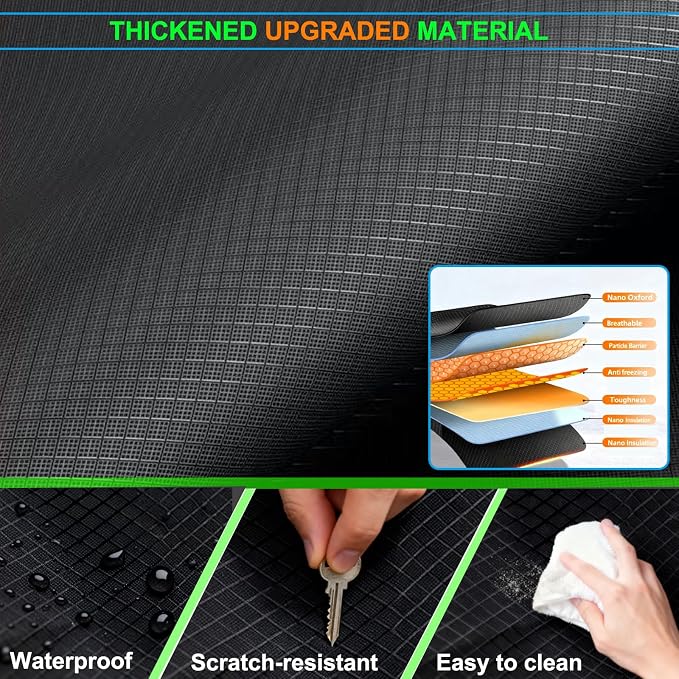 Magnetic Windshield Cover for Snow and Ice, Winter Frost Protector with Side Window & Mirror Covers,Universal Fit for Car, SUV, Truck, Van,Windproof Waterproof Frost Protection