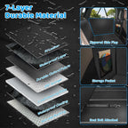 2026 Upgraded Back Seat Extender for Dogs - Large Hard Bottom Dog Car Seat Cover Holds 550lbs, Waterproof Dog Hammock Pet Bed with High-Density Foam Non-Slip Backseat Protector