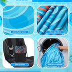 Car Seat Towel Covers with Storage Bag, 63 x 32 Inch Universal Non Slip Waterproof Sweat Protector for Car Truck, Gym Swimming Running, Machine Washable(2 Pack,Colorful Sea Turtle)